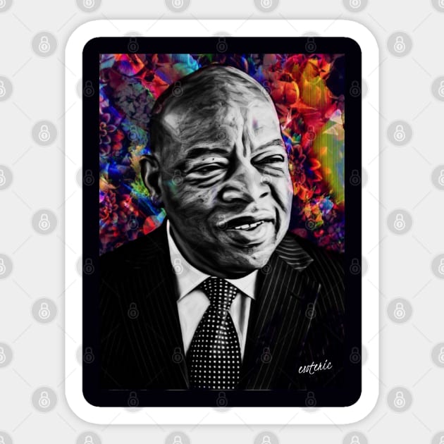 Rest in Power John Lewis Sticker by Esoteric Fresh 